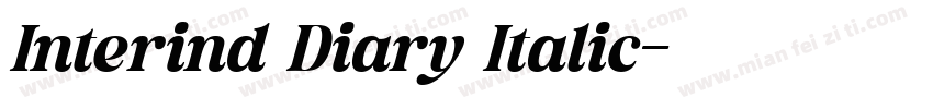 Interind Diary Italic字体转换